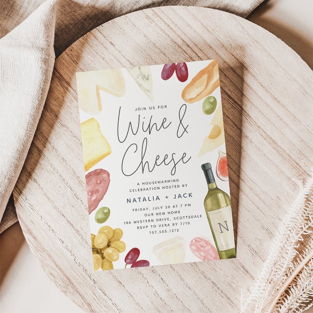 Charcuterie Wine & Cheese Housewarming Party Invitation (Creator Uploaded)