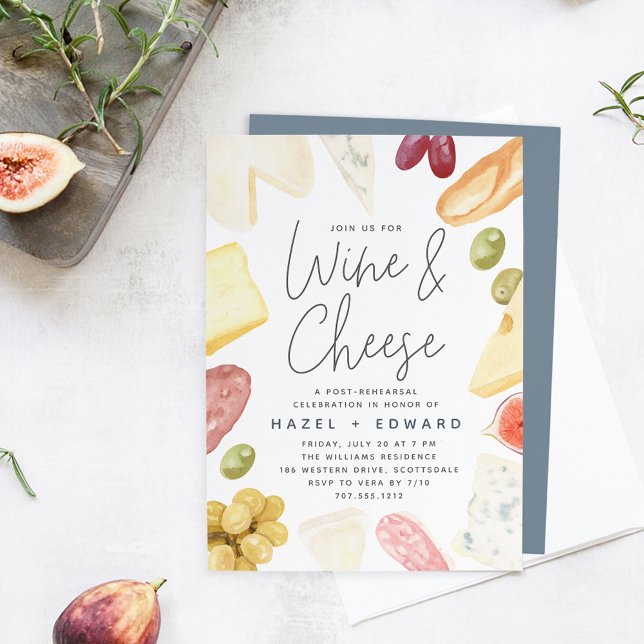 Charcuterie Wine & Cheese Rehearsal Dinner Invitation (Creator Uploaded)
