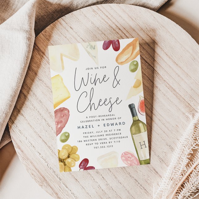 Charcuterie Wine & Cheese Rehearsal Dinner Invitation (Creator Uploaded)