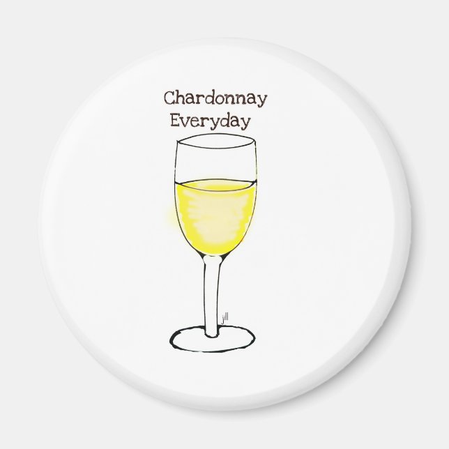 CHARDONNAY EVERYDAY WINE PRINT BY JILL MAGNET (Front)