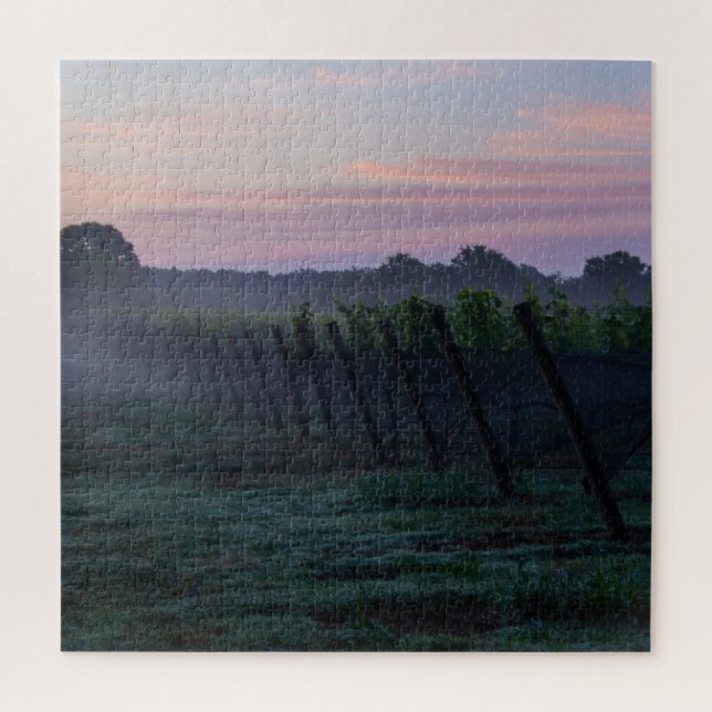 Chardonnay Vineyard Sunrise Jigsaw Puzzle (Vertical)
