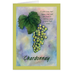 Chardonnay Wine Grapes & Description Card