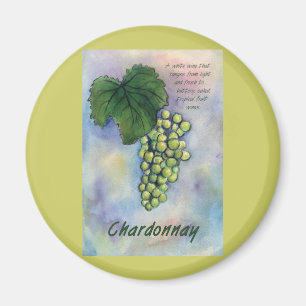 Chardonnay Wine Grapes & Description Magnet