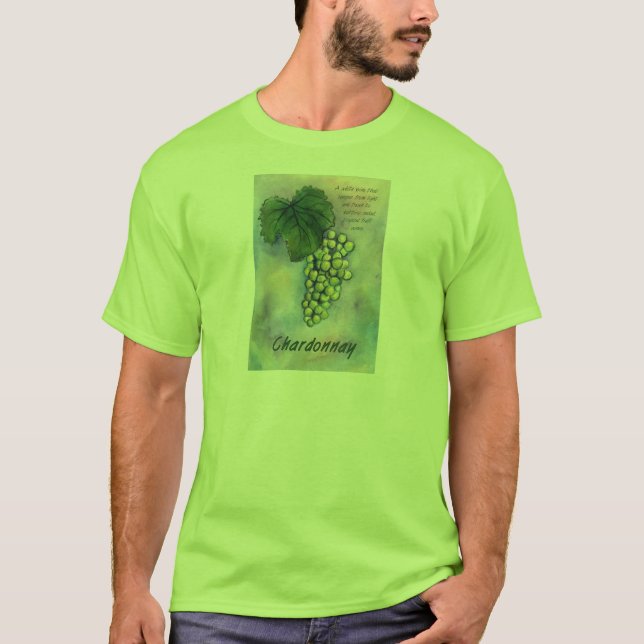 Chardonnay Wine Grapes & Description Shirt (Front)