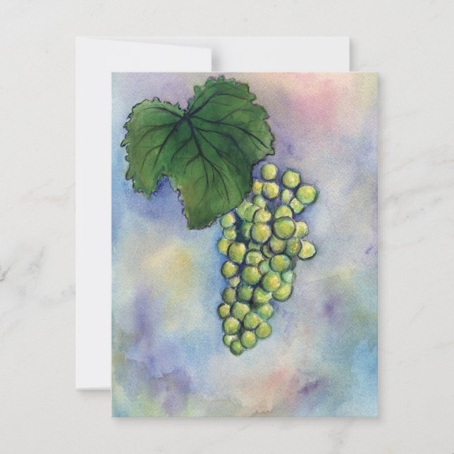 Chardonnay Wine Grapes Invitation (Front)