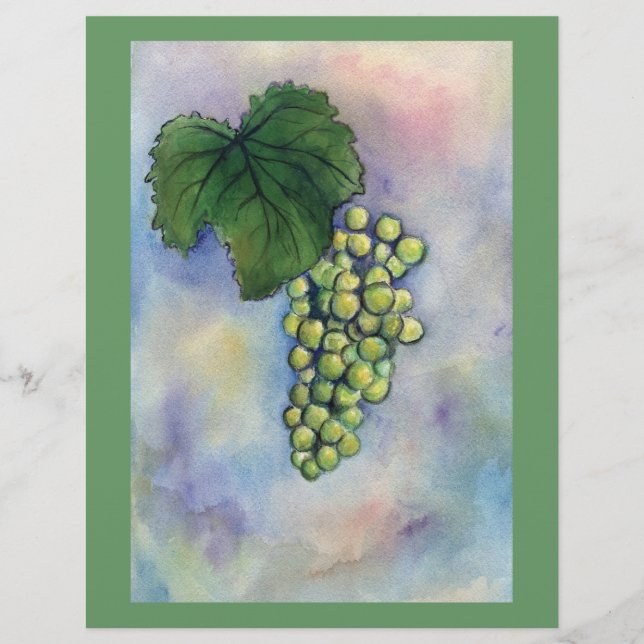 Chardonnay Wine Grapes Letterhead (Front)