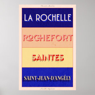 Charente Maritime Art Deco Poster
