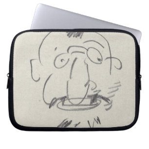 Charge de Lautrec par Lui-Meme (pencil on paper) Laptop Sleeve