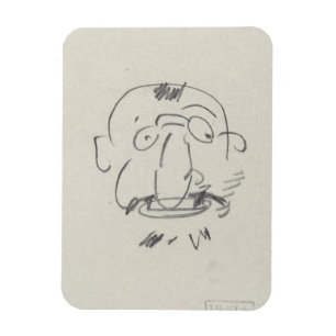 Charge de Lautrec par Lui-Meme (pencil on paper) Magnet