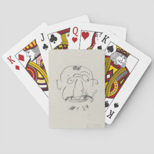 Charge de Lautrec par Lui-Meme (pencil on paper) Playing Cards