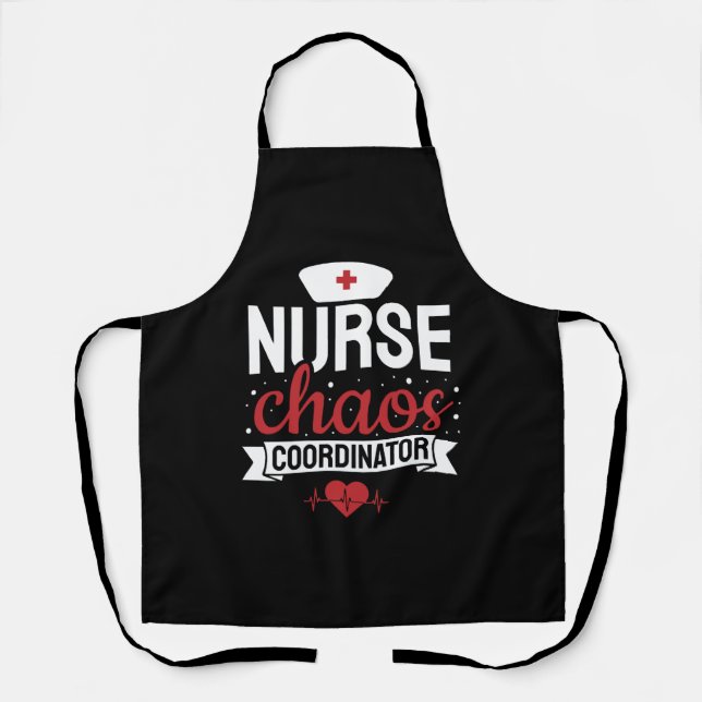 Charge Nurse Coordinator Funny Nursing Gift Apron (Front)