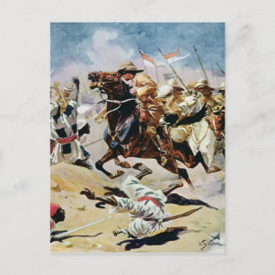 Charge of the 21st Lancers at Omdurman Postcard