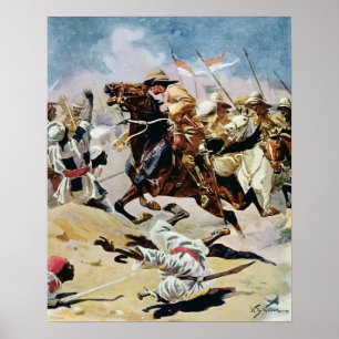 Charge of the 21st Lancers at Omdurman Poster