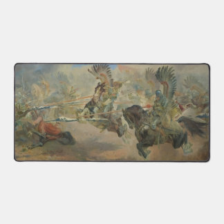 Charge of the Polish Winged Hussars version 2 Desk Mat