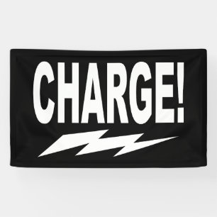 Charge! with Lightning Bolt Motivational Banner