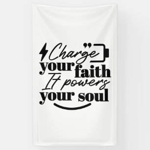 Charge Your Faith – Christian Inspirational Quote  Banner