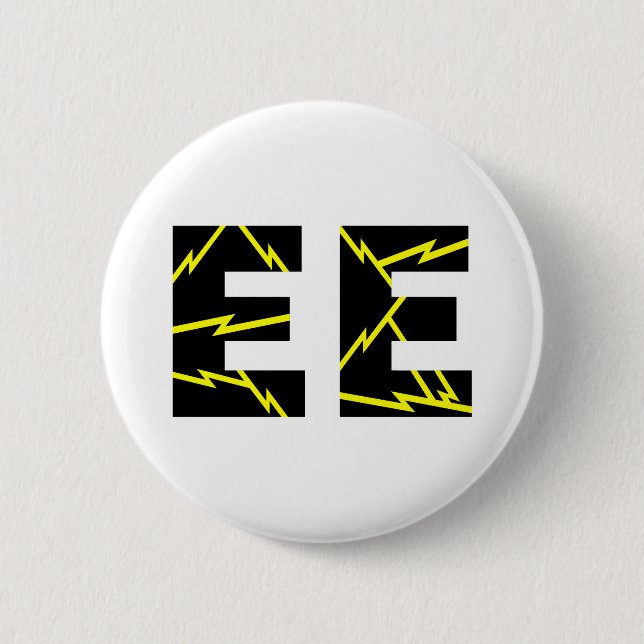 Charged EE Electrical Engineering 6 Cm Round Badge (Front)