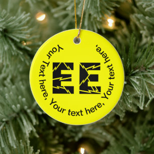 Charged EE Electrical Engineering Ceramic Tree Decoration