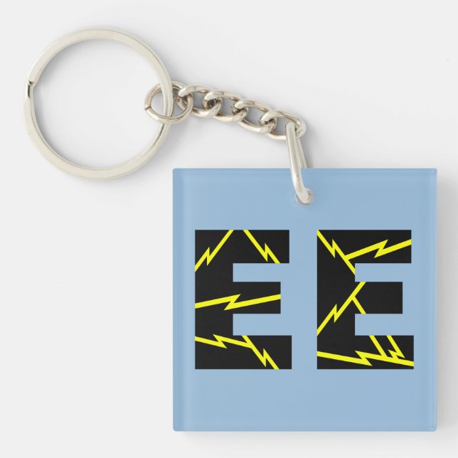 Charged EE Electrical Engineering Key Ring (Front)