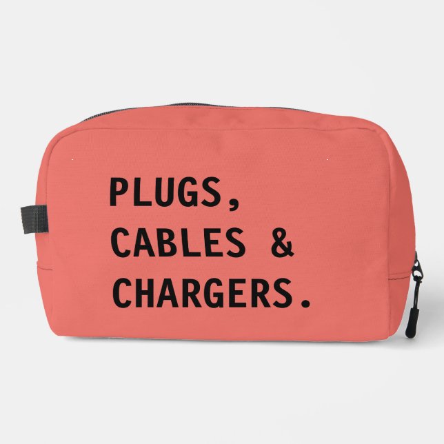 Charger & Cable Organiser,Electronics Accessories Dopp Kit (Front)