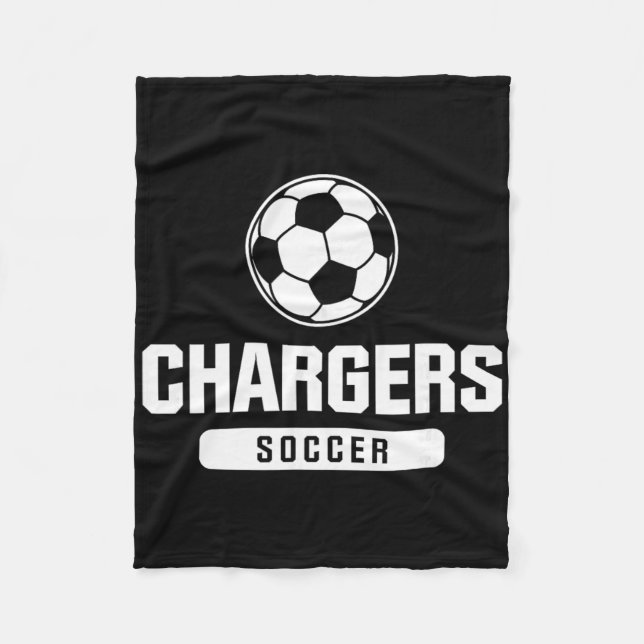 Chargers Soccer For Elementary, Middle, And High S Fleece Blanket (Front)