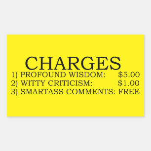 Charges Rectangular Sticker