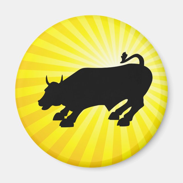 Charging Black Bull of Wall Street Magnet (Front)