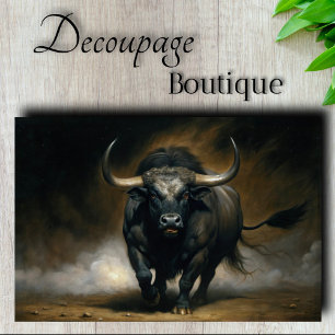 Charging Bull Decoupage Tissue Paper