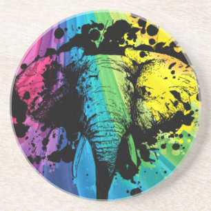 Charging Bull Elephant on Rainbow Coaster