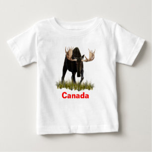 Charging Bull Moose Baby T-Shirt