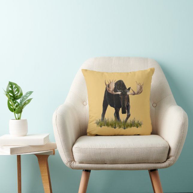 Charging Bull Moose Cushion (Chair)