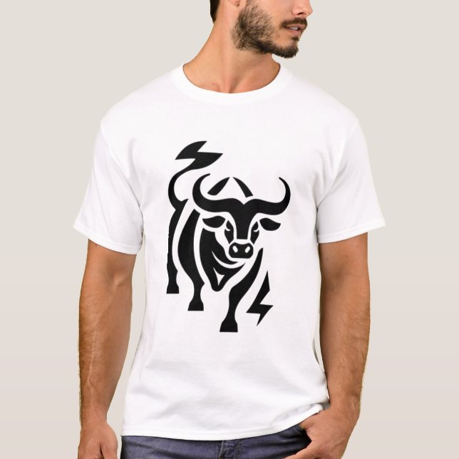 Charging Bull – Power and Determination T-Shirt (Front)