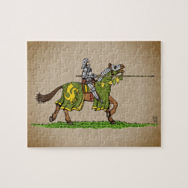 Charging Mediaeval Knight Jigsaw Puzzle (Horizontal)