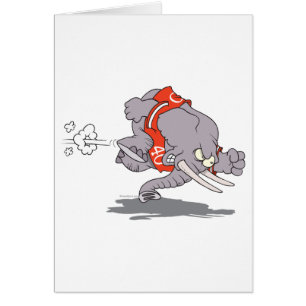 charging sporty elephant cartoon