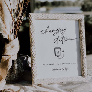Charging Station Wedding Reception Cell Phone Sign