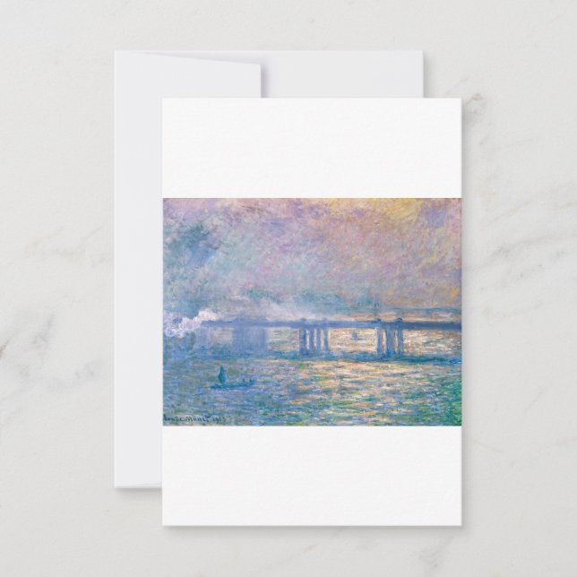 Charing Cross Bridge by Claude Monet Thank You Card (Front)