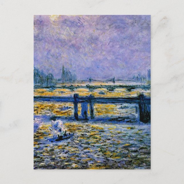 Charing Cross Bridge, Reflection on the Thames Postcard (Front)