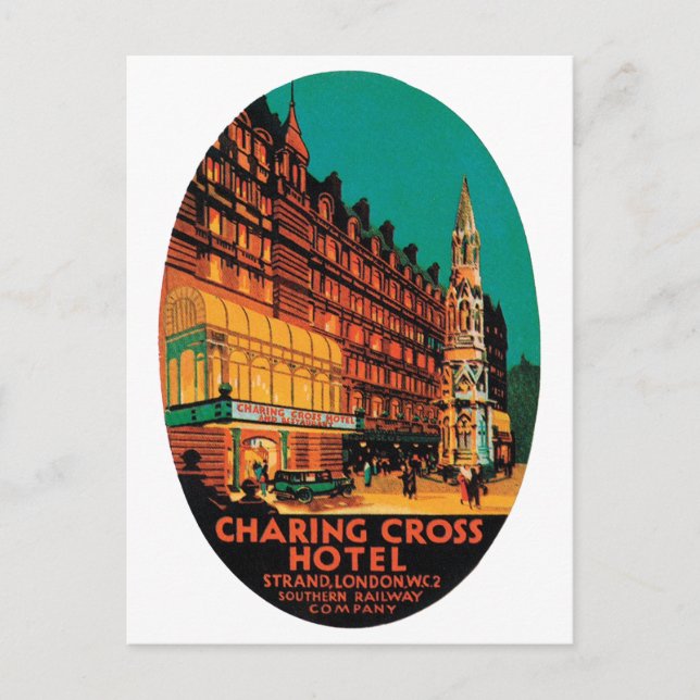 Charing Cross Hotel Postcard (Front)