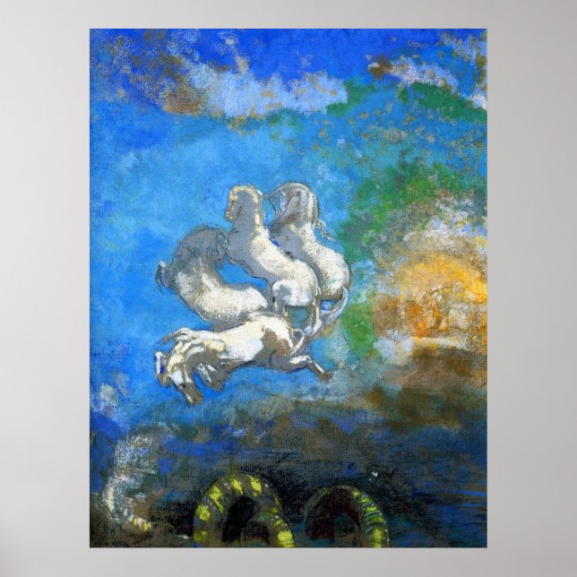 Chariot of Apollo - by Symbolist Odilon Redon Prin Poster (Front)