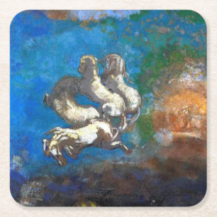 Chariot of Apollo, Redon Square Paper Coaster