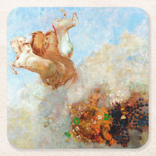 Chariot of Apollo, Redon Square Paper Coaster