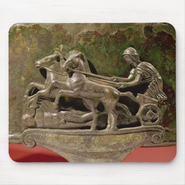 Charioteer in his chariot, detail from a cist mouse pad (Front)
