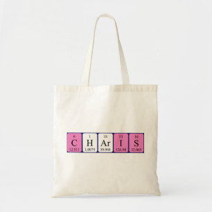 Charis periodic table name tote bag