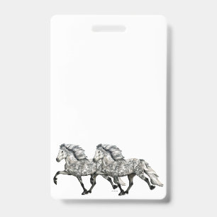 Charismatic Icelandic Horse in Tolt ID Badge