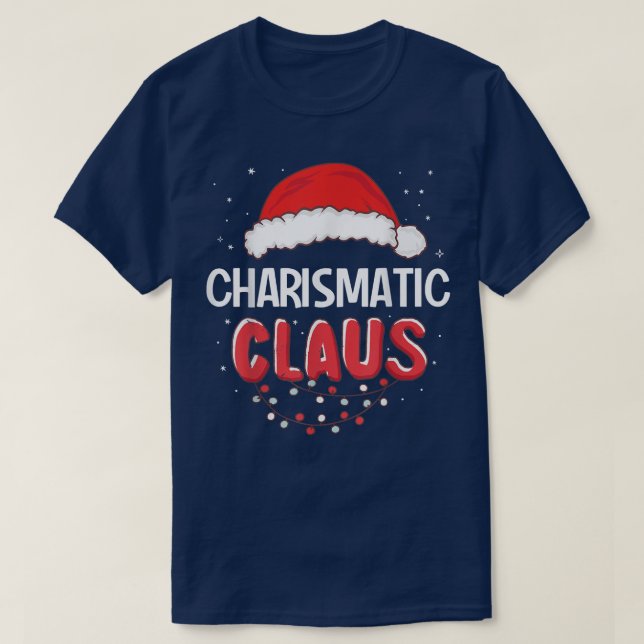 Charismatic Santa Claus Christmas Matching Costume T-Shirt (Design Front)