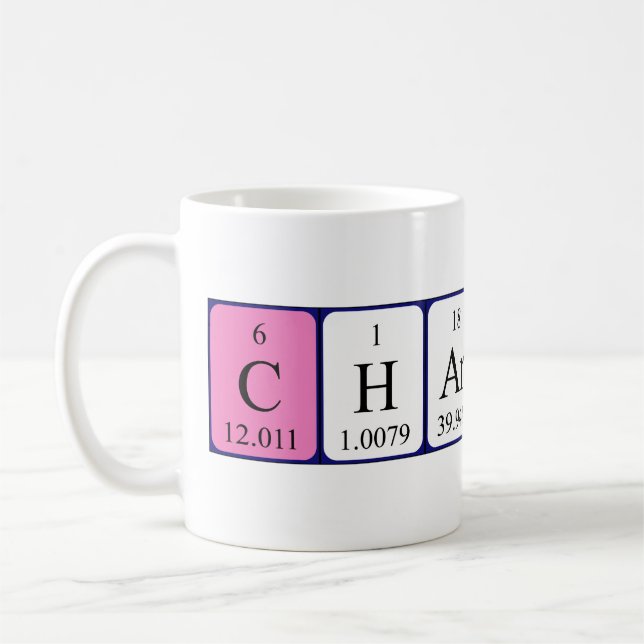 Charisse periodic table name mug (Left)