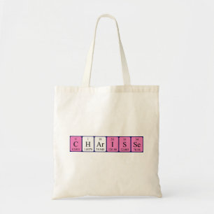 Charisse periodic table name tote bag