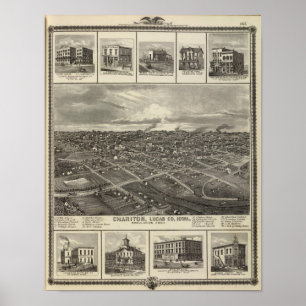 Chariton, Iowa businesses in Davenport Poster