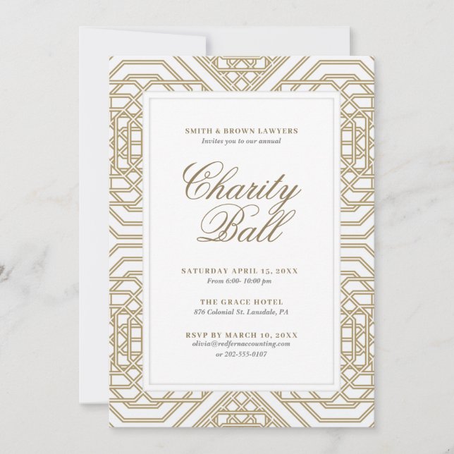 Charity Ball Party Invitation (Front)