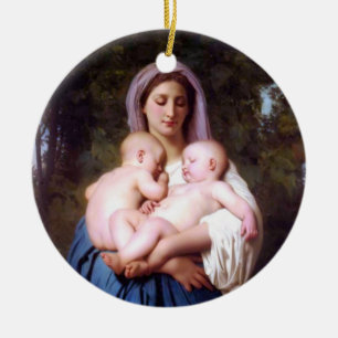 Charity, Bouguereau Ceramic Tree Decoration